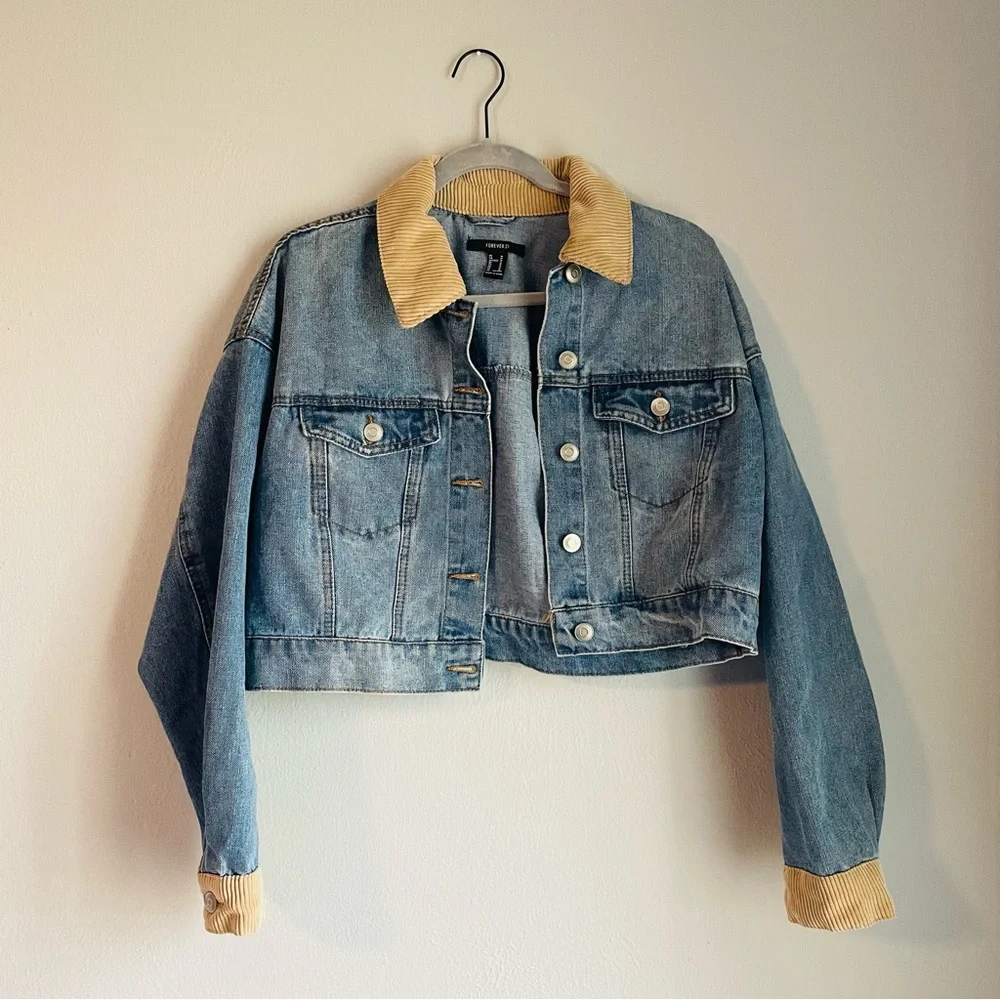 Denim Jacket and Corduroy Skirt Set - Picture 4 of 5